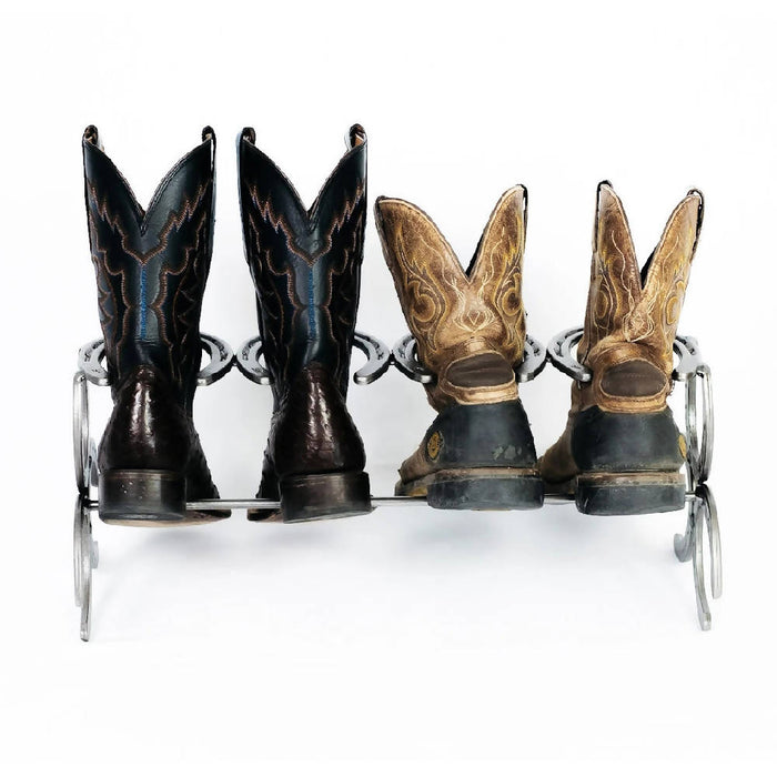 Rustic Horseshoe Boot Rack -  1, 2, 3, or 4 pairs
