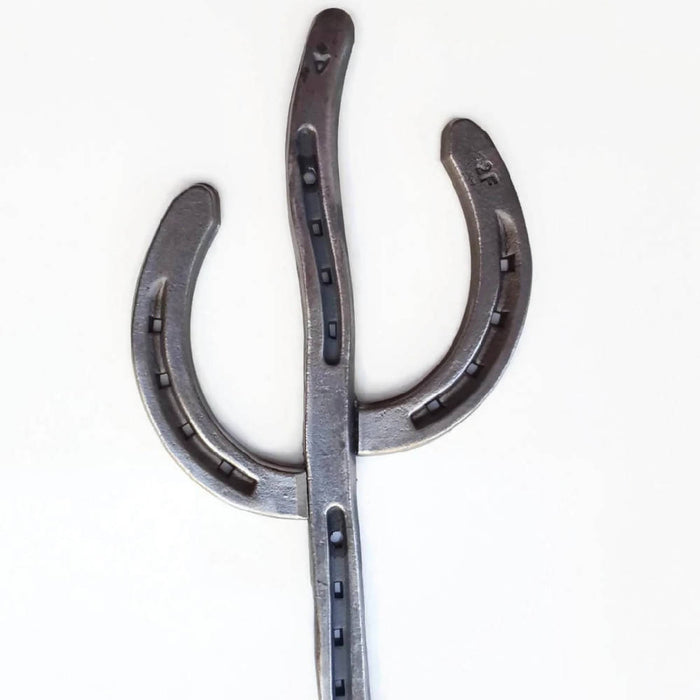 Rustic Horseshoe Cactus Hanger Hooks - Set of 3