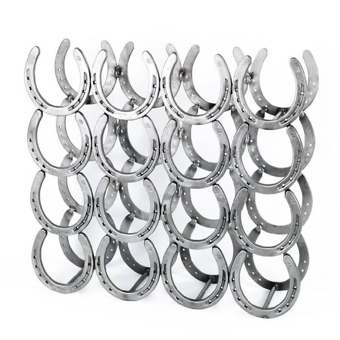 Rustic Horseshoe Wine Bottle holder - 16 Bottles
