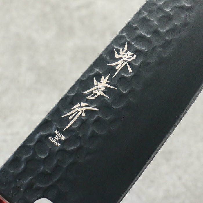 Sakai Takayuki Kurokage VG10 Hammered Teflon Coating Santoku 170mm Rosewood Handle - Seisuke Knife
