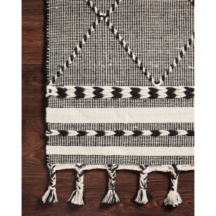 Rugs by Roo Loloi Sawyer Black Area Rug in size 7' 6" x 9' 6"