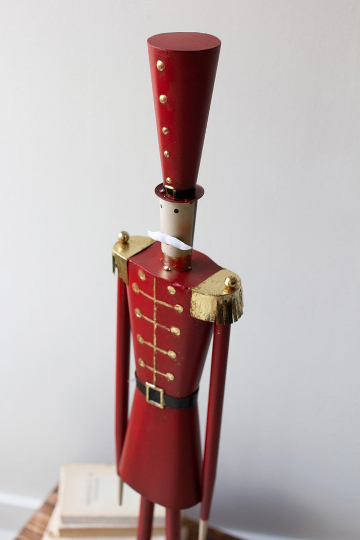 Set/2 Painted Metal Christmas Soldiers