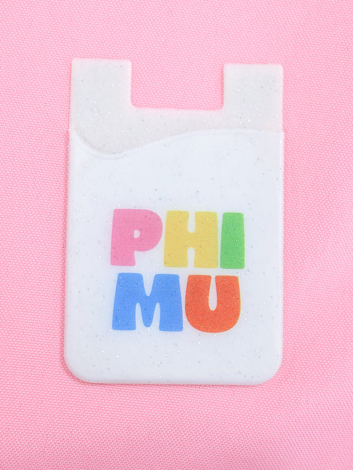 Shimmer Phone Wallet- Phi Mu