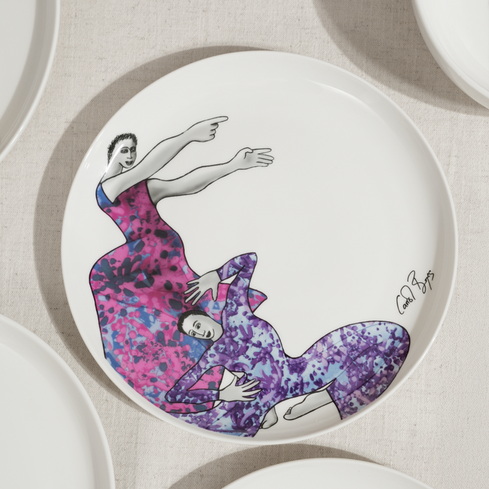 Side Plate Set Of 4 - Dancing Girls