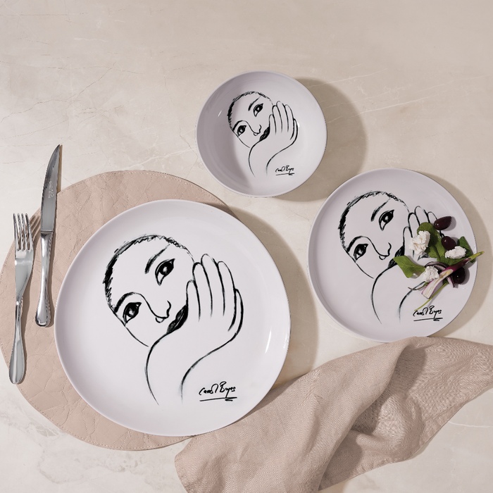 Side Plate Set Of 4 - Face Facts