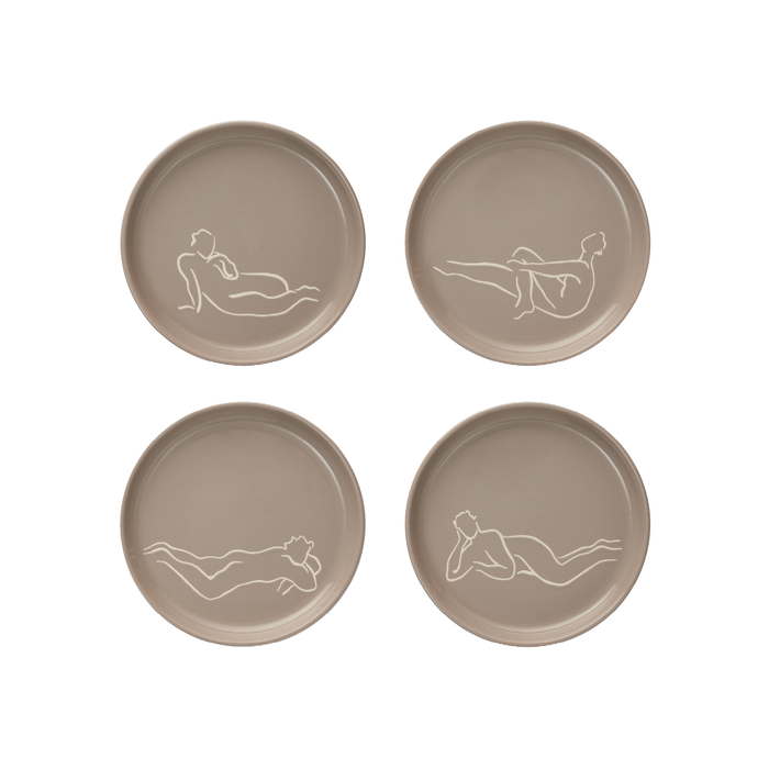 Side Plate Set Of 4 - Luxe Loungers - Stone