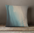 Soft Beige and Teal Gradient Blend Throw Pillow Cover