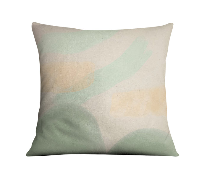 Soft Beige Organic Shape Minimal Pattern Throw Pillow Cover