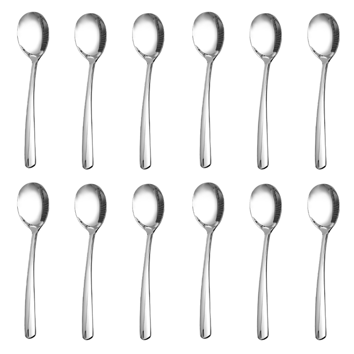 SOLEADER 12pc 4.8" 18/8 Stainless Steel Teaspoons Set