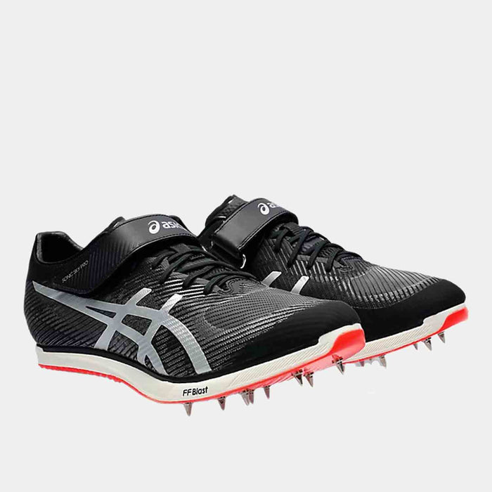 Front view of Asics Sonic Sky Pro Jumping Spikes.