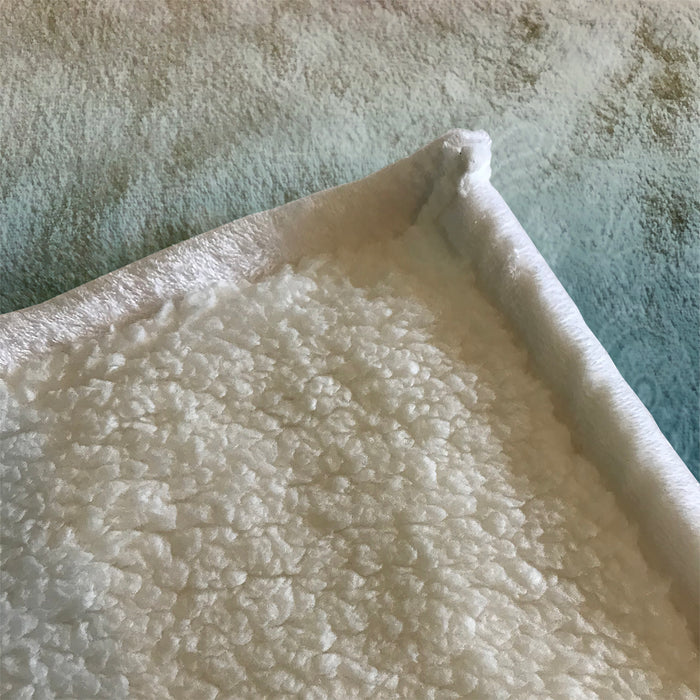 Southwestern Paisley Gradient Fleece Sherpa Blanket