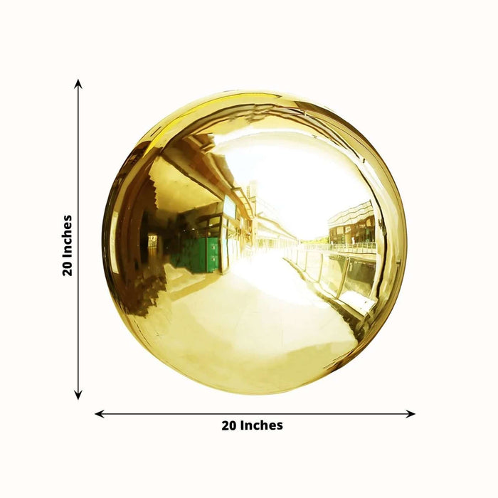 20-inch reflective gold sphere on a plain background