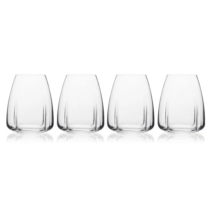 Stemless Glass Set Of 4 - Tulip