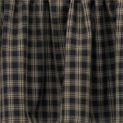 Sturbridge Black Lined Fishtail Swag Curtain - Primitive Star Quilt Shop