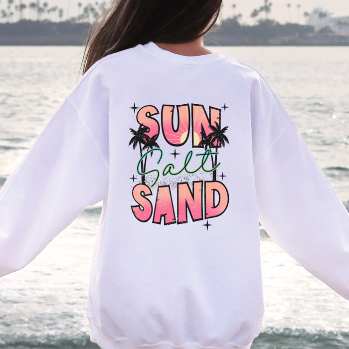 Sun Salt Sand Double Sided Crewneck Sweatshirt - Trendznmore
