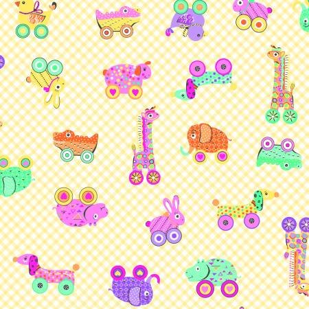 Table Runners & Placemats - Baby Animal Toys Yellow Comfy Prints Flannel