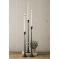 Tall Cast Iron Taper Candle Holders Set/3