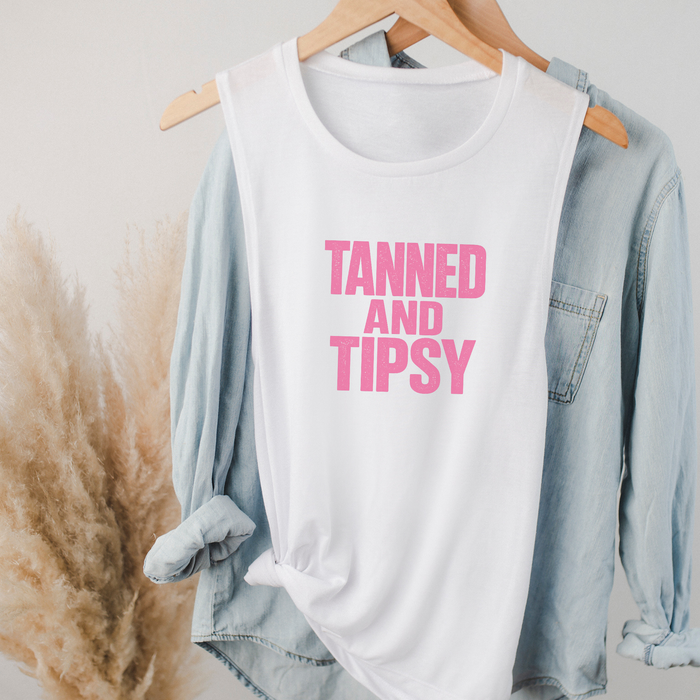 Tanned & Tipsy Muscle Tank Top