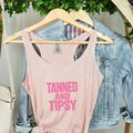 Tanned & Tipsy Summer Women's Racerback Tank Top