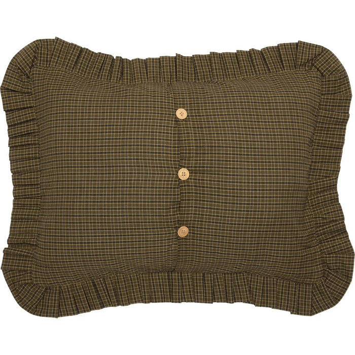 Tea Cabin Quilted Standard Sham 21x27" - Primitive Star Quilt Shop