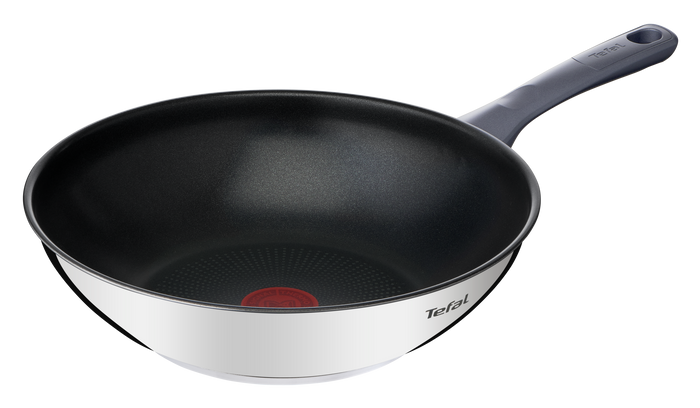Tefal Daily Cook Stainless Steel Induction Non-Stick Wok 28cm + Lid