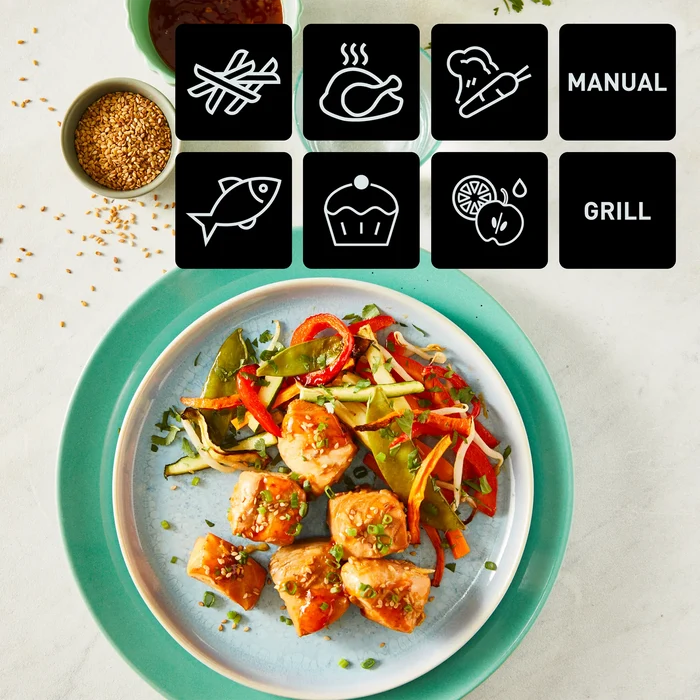 Tefal Dual Easy Fry & Grill 11L Air Fryer EY9458 with preset programs