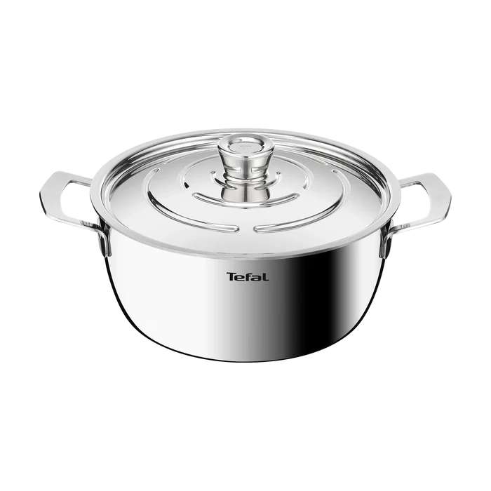 Tefal Emotion+ Gourmet Induction Stainless Steel Uncoated Dutch Oven 24cm