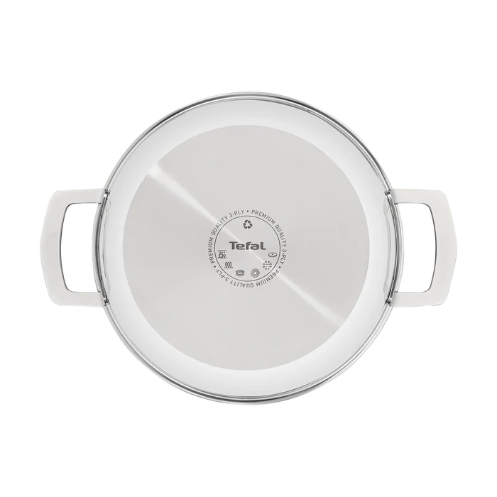 Tefal Emotion+ Gourmet Induction Stainless Steel Uncoated Dutch Oven 24cm