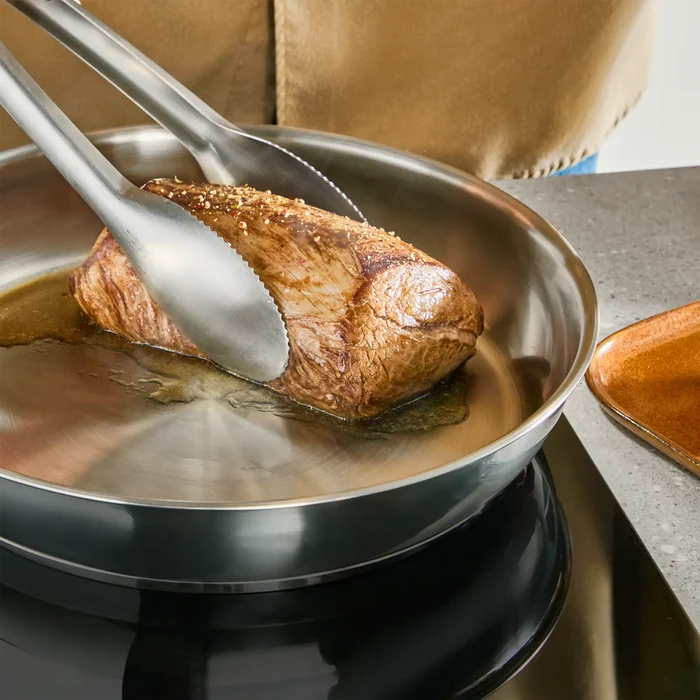 Tefal Emotion+ Induction Stainless Steel Uncoated Frypan 24cm