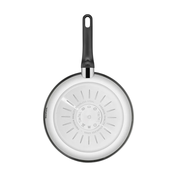 Tefal Everyday Chef Induction Stainless Steel Non-Stick Frypan 24cm induction base