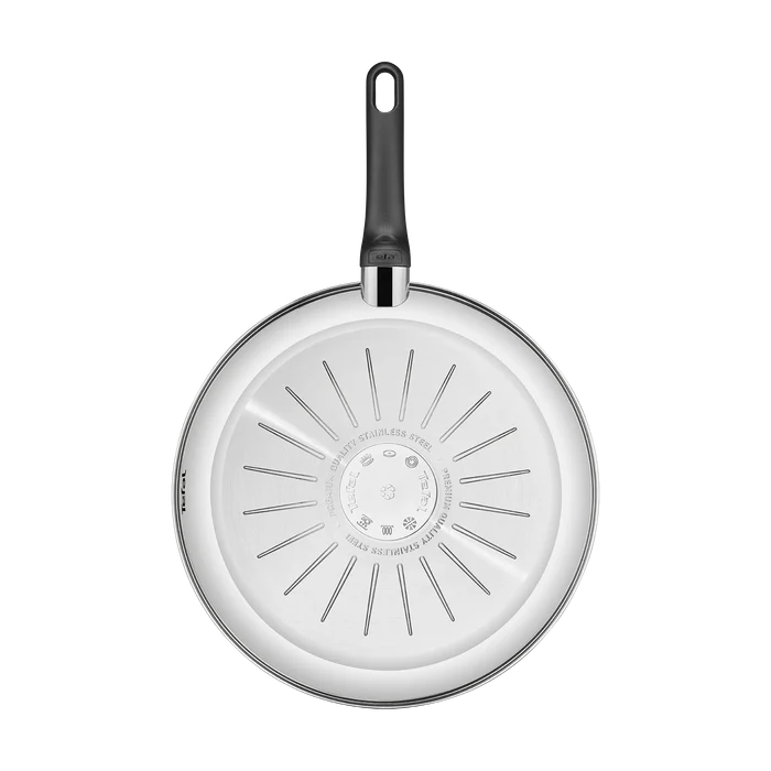 Tefal Everyday Chef Induction Stainless Steel Non-Stick Frypan 30cm induction base