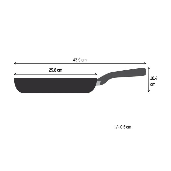 Tefal Excellence+ Induction FusionCore Non-Stick Frypan 24cm Dimensions