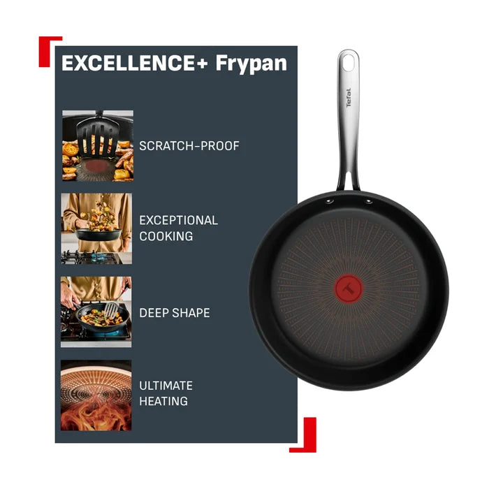 Tefal Excellence+ Induction FusionCore Non-Stick Frypan Features