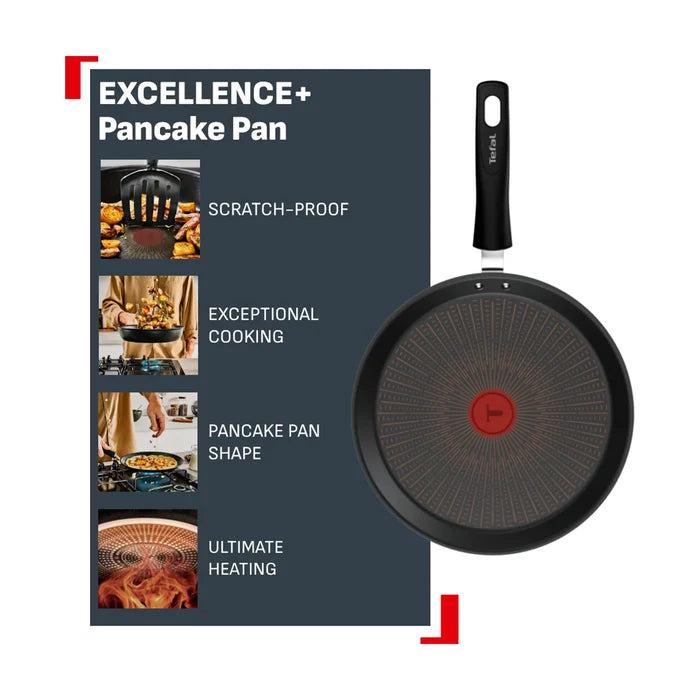 Tefal Excellence+ Induction FusionCore Non-Stick Pancake Pan 25cm Features