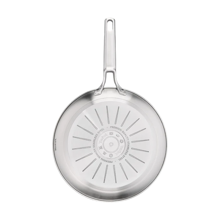 Tefal Extreme Induction Stainless Steel Uncoated Twin Pack Frypans 24/28cm