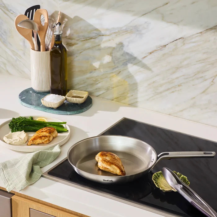 Tefal Extreme Induction Stainless Steel Uncoated Twin Pack Frypans 24/28cm
