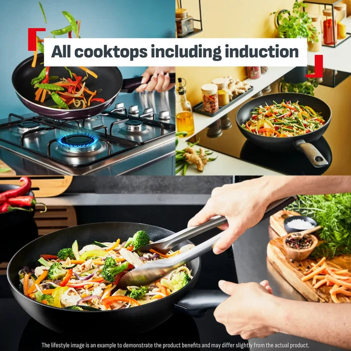 Tefal Halo Induction Non-Stick Eucalyptus Frypan 30cm
