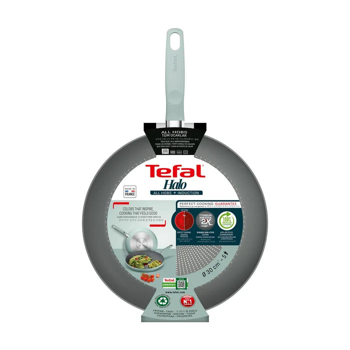 Tefal Halo Induction Non-Stick Eucalyptus Frypan 30cm