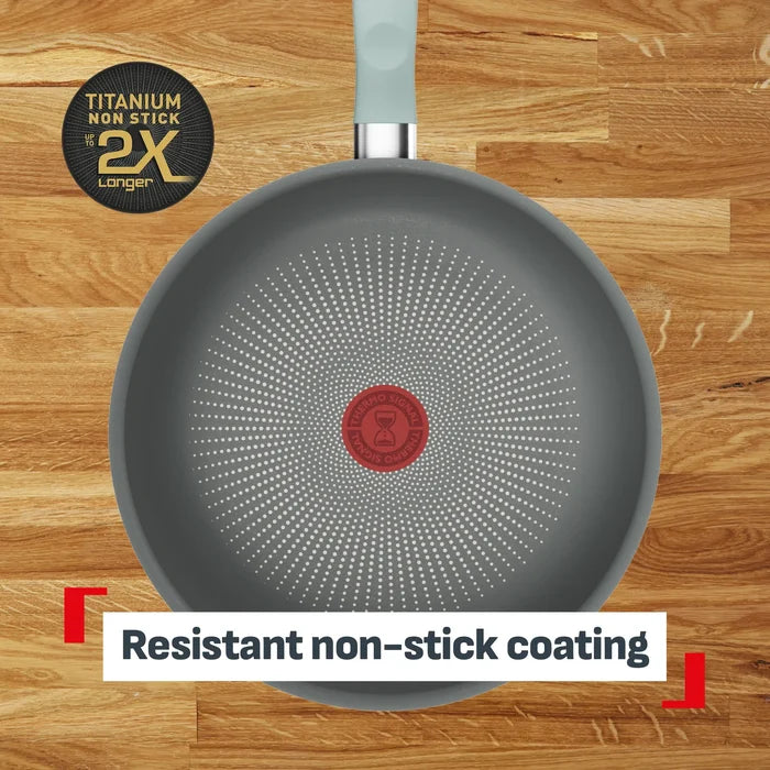 Tefal Halo Induction Non-Stick Eucalyptus Wok 26cm
