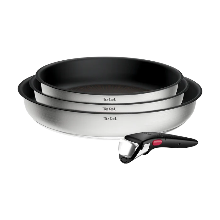 Tefal Ingenio Emotion+ Induction Stainless Steel Non-Stick 4pc Frypan Set