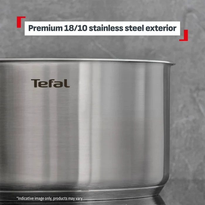 Tefal Ingenio Emotion+ Induction Stainless Steel Non-Stick Set with premium 18/10 stainless steel exterior