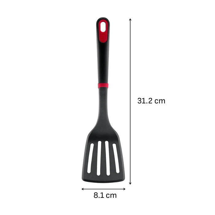 Tefal Ingenio+ Nylon Slotted Turner Red/Black K1984634 Dimensions