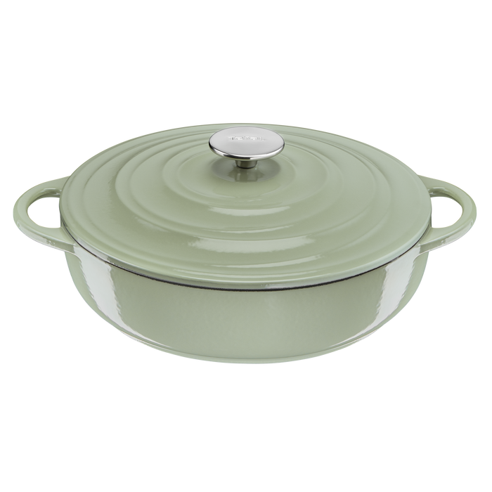 Tefal LOV Induction Cast Iron Green Lichen Shallowpot 28cm/3.8L + Lid