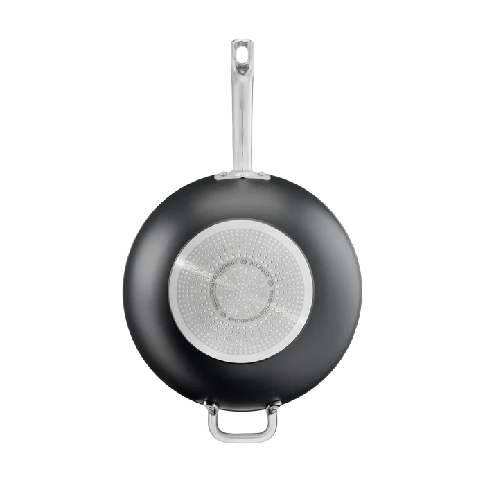 Tefal Premium Specialty Hard Anodised Induction Non-Stick Wok 32cm + Lid induction base