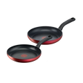 Tefal Red Delight Induction Twin Pack Frypans 24/28cm