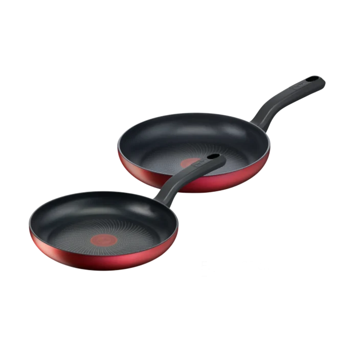 Tefal Red Delight Induction Twin Pack Frypans 24/28cm