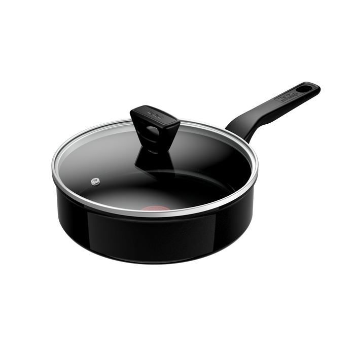 Tefal Renew Black Ceramic Non-stick Sautepan + Lid 24cm