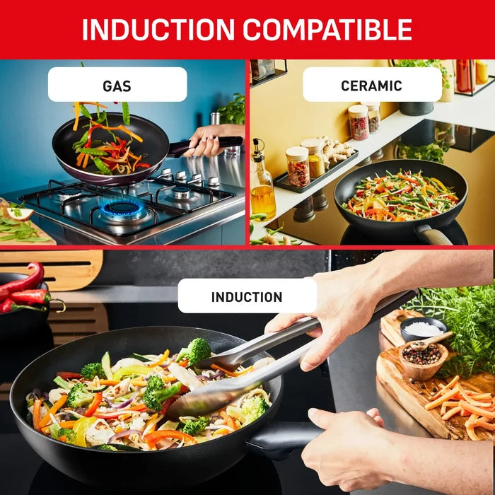 Tefal So Recycled Induction Non-Stick Triple Pack Frypans 20/24/28cm induction compatible