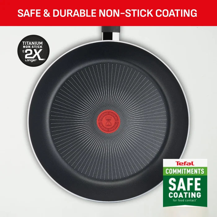Tefal So Recycled Induction Non-Stick Triple Pack Frypans 20/24/28cm safe and durable non-stick coating