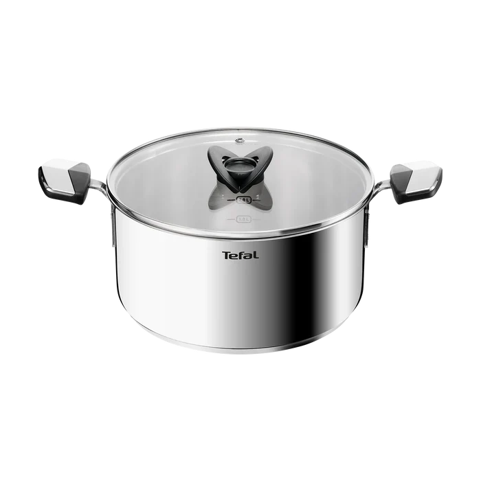 Tefal Space+ Emotion+ Induction Stainless Steel Uncoated Stewpot 24cm + Lid